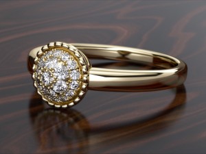 half sphere engagement ring 3d print model 3D-printmodel
