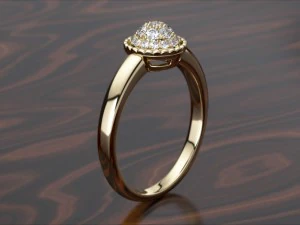 half sphere engagement ring 3d print model 3D Print Model