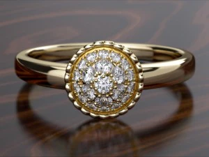 half sphere engagement ring 3d print model 3D Print Model