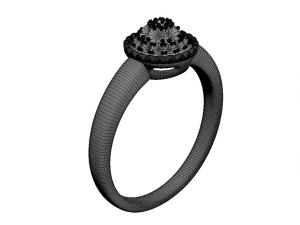 half sphere engagement ring 3d print model 3D Print Model