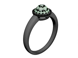 half sphere engagement ring 3d print model 3D Print Model