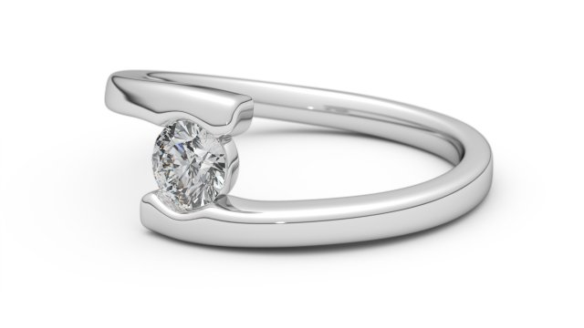 spiral solitaire ring 3d print model Model Cetak 3D .c4d .max .obj .3ds .fbx .stl .blend 