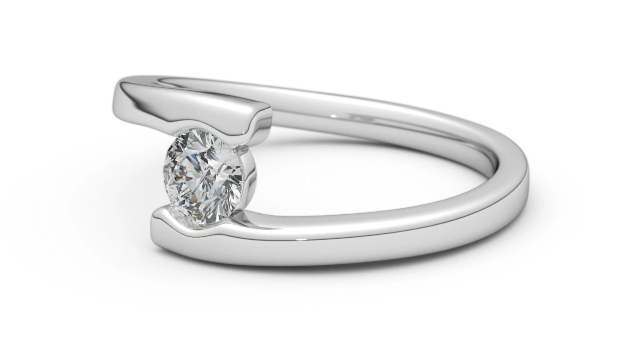 spiral solitaire ring 3d print model 3D Print Model .c4d .max .obj .3ds .fbx .stl .blend 