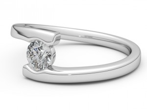 spiral solitaire ring 3d print model 3D-printmodel