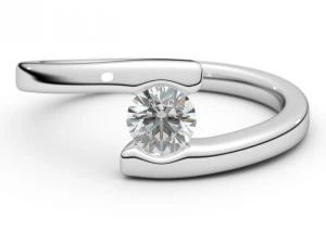 spiral solitaire ring 3d print model 3D Print Model