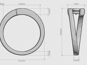 spiral solitaire ring 3d print model Model Cetak 3D