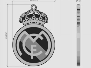 pendant real madrid 3d print model Modello di stampa 3D