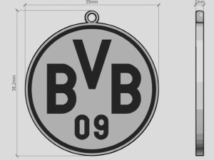pendant borussia dortmund 3d print model 3D Print Model