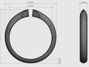 set from eight solitaire ring 3d print model 3D Принт Модель