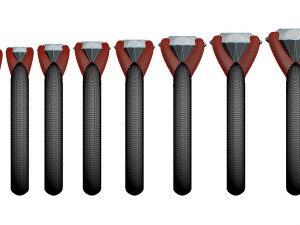set from eight solitaire ring 3d print model 3D Принт Модель