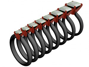 set from eight solitaire ring - princess 3d print model 3D Принт Модель