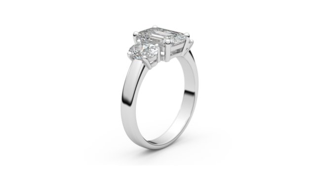 three stone ring 3d print model 3D Print Model .c4d .max .obj .3ds .fbx .stl .blend 