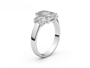 three stone ring 3d print model 3D-printmodel