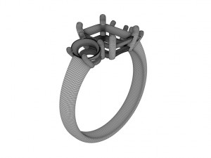 three stone ring 3d print model 3D Print Model