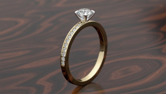 engagement pave ring 3d print model Model Cetak 3D .c4d .max .obj .3ds .fbx .stl .blend 