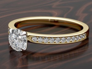 engagement pave ring 3d print model Model Cetak 3D