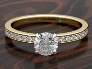 engagement pave ring 3d print model Model Cetak 3D