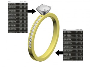 engagement pave ring 3d print model Model Cetak 3D