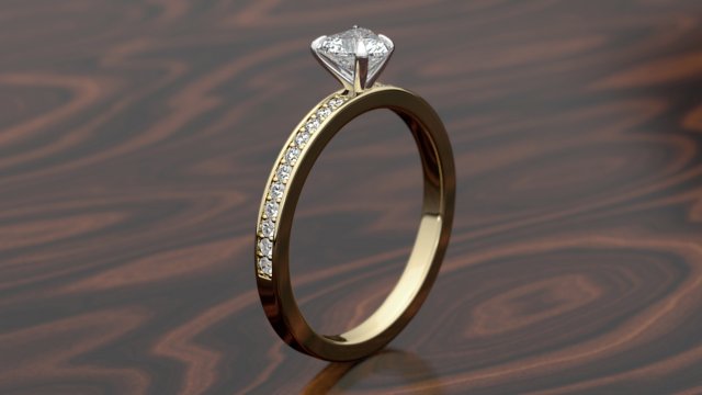 heart pave ring 3d print model 3D Print Model .c4d .max .obj .3ds .fbx .stl .blend 