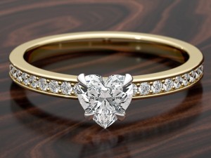 heart pave ring 3d print model 3D Print Model