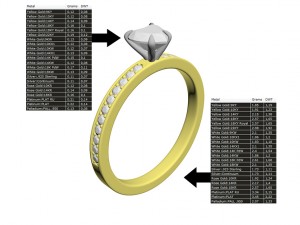 heart pave ring 3d print model 3D Print Model