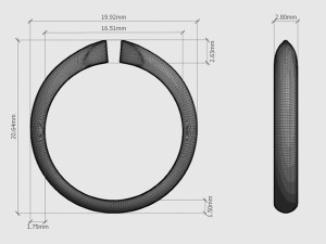set from three solitaire ring 3d print model Modelo de Impressão 3D
