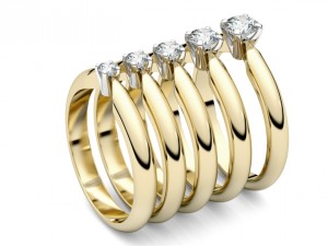 solitaire rings collection 3d print model 3D-printmodel