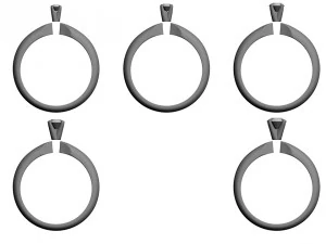 solitaire rings collection 3d print model 3D Print Model