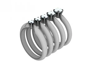 solitaire rings collection 3d print model 3D Print Model