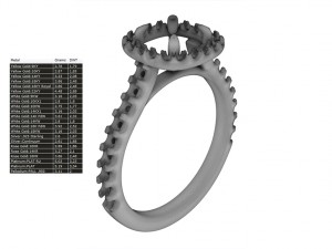 classical halo ring 3d print model Model Cetak 3D