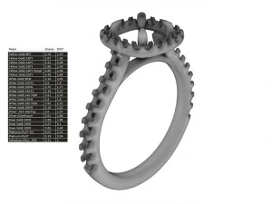classical halo ring 3d print model 3D Print Model