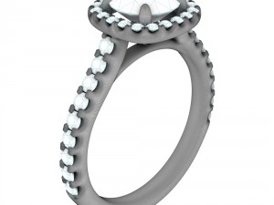 classical halo ring 3d print model Model Cetak 3D