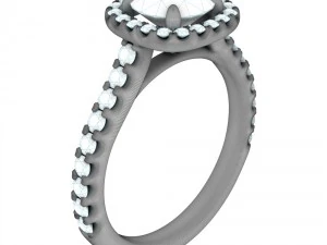 classical halo ring 3d print model 3D Print Model