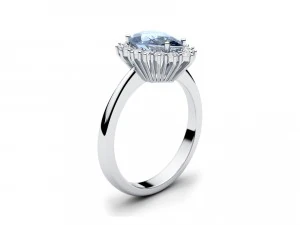 halo pear tanzanite ring 3D Print Model