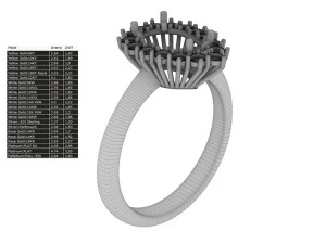 halo pear tanzanite ring 3D Print Model