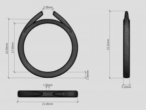 set from ten solitaire ring 3D Print Model