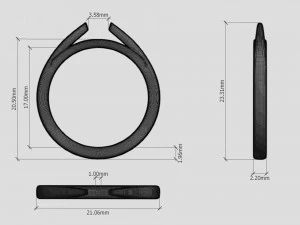 set from ten solitaire ring 3D Print Model