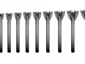 set from ten solitaire ring 3D Print Model