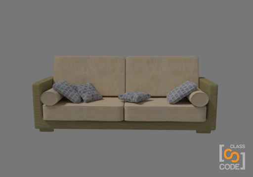 modern sofa - class code 3D Model .c4d .max .obj .3ds .fbx .stl .blend 