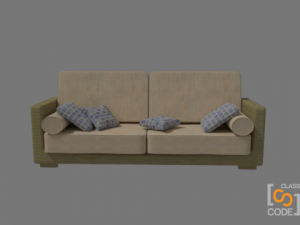 modern sofa - class code 3D Model