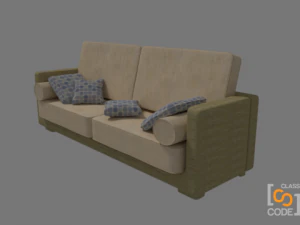 modern sofa - class code 3D Model