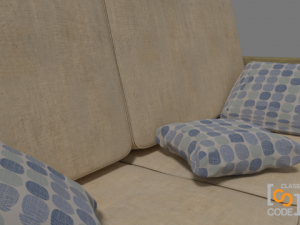 modern sofa - class code 3D मॉडल