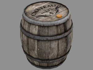 wooden barrel 3D Model