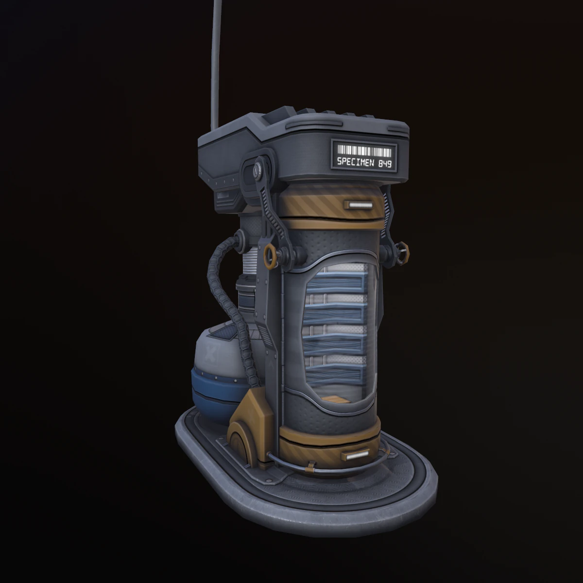 cryotube 3D Model .c4d .max .obj .3ds .fbx .stl .blend 