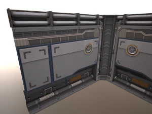 parede de fic&ccedil;&atilde;o cient&iacute;fica Modelo 3D