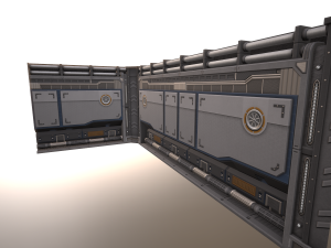 sci-fi wall 3D-Modell