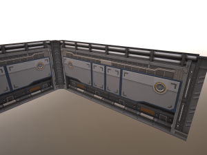sci-fi wall 3D-Modell