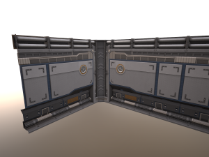 sci-fi wall 3D-Modell