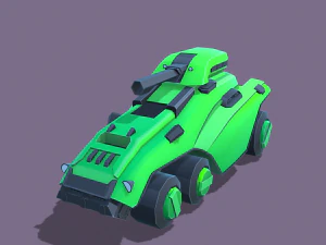 stylized tanks pack low-poly 3D Model