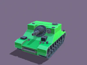 stylized tanks pack low-poly 3D Model